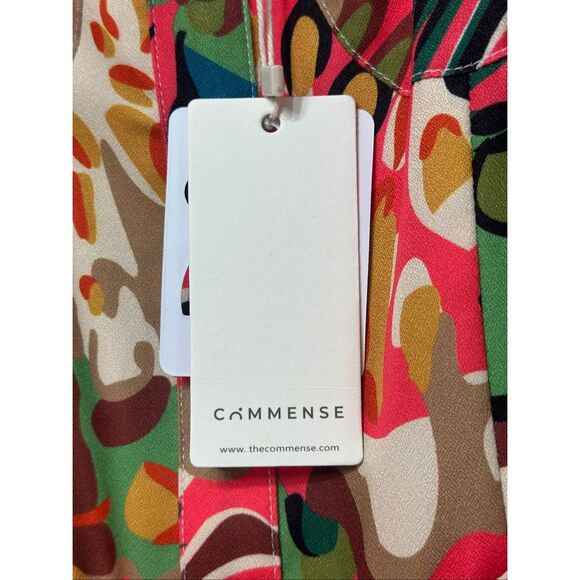 NWT Commense Print Low Cut Ruffle Short Jumpsuit Romper Women's Small - Picture 6 of 16